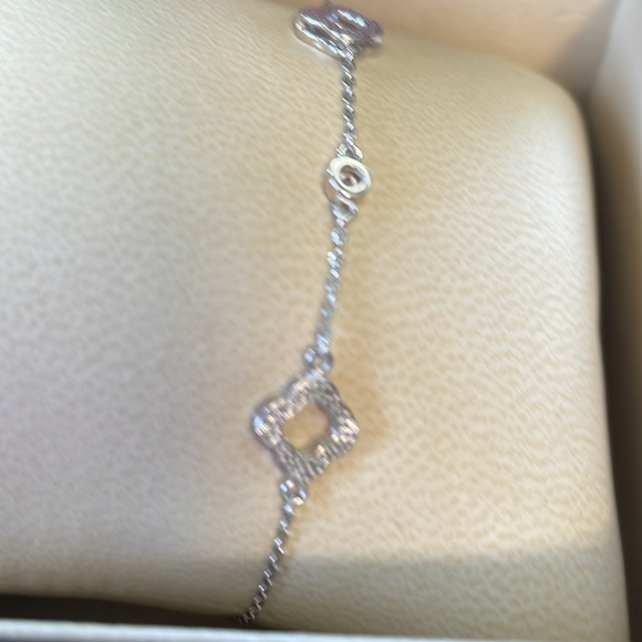 Gorgeous Crystal and Sterling Silver Clover Bracelet worn once - Picture 4 of 5